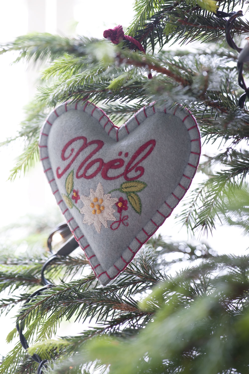 Hand embroidered Christmas decorations
