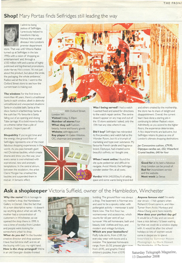 Saturday Telegraph Magazine - December 2008
